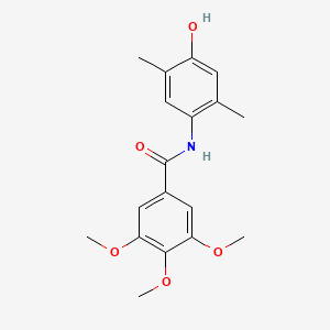 molecular formula C18H21NO5 B12119237 N-(4-hydroxy-2,5-dimethylphenyl)-3,4,5-trimethoxybenzamide 