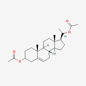 molecular formula C25H38O4 B12119280 Pregn-5-ene-3,20-diyl diacetate 