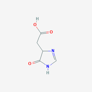molecular formula C5H6N2O3 B1211929 4-氧代-4,5-二氢咪唑-5-乙酸 