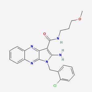 2-amino-1-(2-chlorobenzyl)-N-(3-methoxypropyl)-1H-pyrrolo[2,3-b]quinoxaline-3-carboxamide