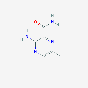 molecular formula C7H10N4O B12119321 3-Amino-5,6-dimethylpyrazine-2-carboxamide 