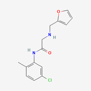 molecular formula C14H15ClN2O2 B12119330 N-(5-Chloro-2-methyl-phenyl)-2-[(furan-2-ylmethyl)-amino]-acetamide 