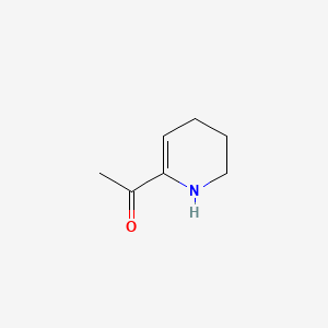 molecular formula C7H11NO B1211944 2-Acetyl-1,4,5,6-tetrahydropyridine CAS No. 25343-57-1