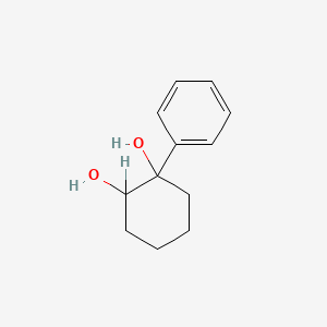 molecular formula C12H16O2 B1211945 1,2-Cyclohexanediol, 1-phenyl-, trans- CAS No. 4912-59-8
