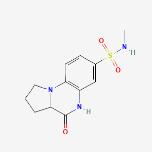 molecular formula C12H15N3O3S B12119472 N-methyl-4-oxo-1H,2H,3H,3aH,4H,5H-pyrrolo[1,2-a]quinoxaline-7-sulfonamide 