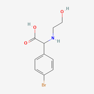 molecular formula C10H12BrNO3 B12119536 Benzeneacetic acid, 4-bromo-alpha-[(2-hydroxyethyl)amino]- CAS No. 1344687-76-8