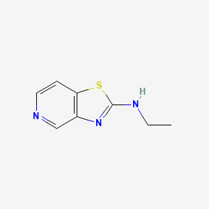 molecular formula C8H9N3S B12119548 N-ethyl-[1,3]thiazolo[4,5-c]pyridin-2-amine 