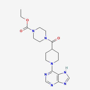 ethyl 4-{[1-(9H-purin-6-yl)piperidin-4-yl]carbonyl}piperazine-1-carboxylate