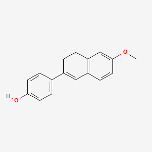 molecular formula C17H16O2 B1211959 p-(3,4-Dihydro-6-methoxy-2-naphthyl)phenol CAS No. 93319-30-3