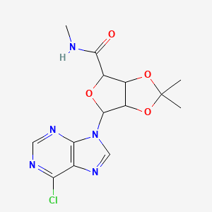 4-(6-chloropurin-9-yl)-N,2,2-trimethyl-3a,4,6,6a-tetrahydrofuro[3,4-d][1,3]dioxole-6-carboxamide