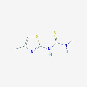 molecular formula C6H9N3S2 B12119609 Thiourea, N-methyl-N'-(4-methyl-2-thiazolyl)- 