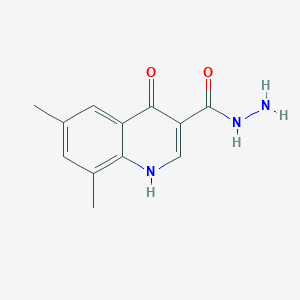 molecular formula C12H13N3O2 B12119621 6,8-Dimethyl-4-hydroxyquinoline-3-carbohydrazide 