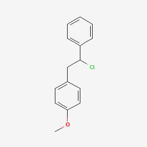 molecular formula C15H15ClO B12119695 Benzene, 1-(2-chloro-2-phenylethyl)-4-methoxy- CAS No. 4714-16-3