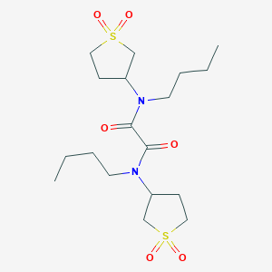 molecular formula C18H32N2O6S2 B12119700 N,N'-dibutyl-N,N'-bis(1,1-dioxidotetrahydrothiophen-3-yl)ethanediamide 