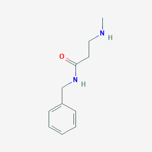 molecular formula C11H16N2O B12119702 Propanamide, 3-(methylamino)-N-(phenylmethyl)- CAS No. 87639-85-8