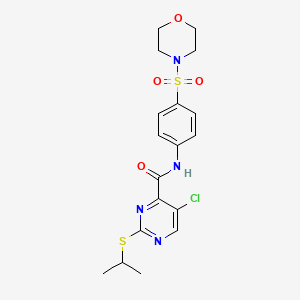 5-chloro-N-[4-(morpholin-4-ylsulfonyl)phenyl]-2-(propan-2-ylsulfanyl)pyrimidine-4-carboxamide