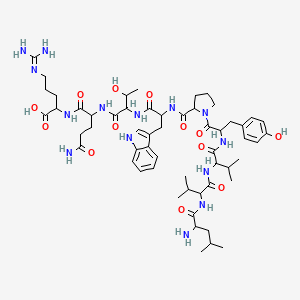 molecular formula C56H84N14O13 B12119820 H-DL-Leu-DL-Val-DL-Val-DL-Tyr-DL-Pro-DL-Trp-DL-xiThr-DL-Gln-DL-Arg-OH 