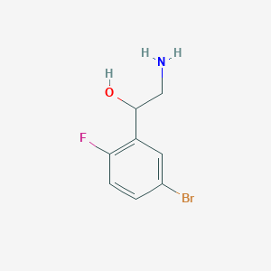 molecular formula C8H9BrFNO B12119830 2-Amino-1-(5-bromo-2-fluorophenyl)ethan-1-OL 