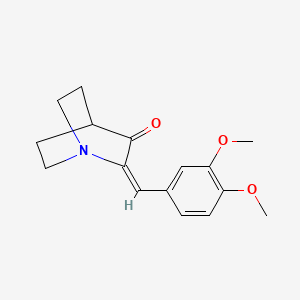 (2E)-2-(3,4-dimethoxybenzylidene)-1-azabicyclo[2.2.2]octan-3-one