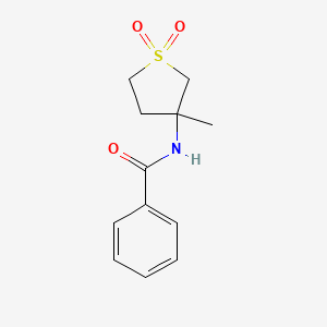 molecular formula C12H15NO3S B12119890 Benzamide, N-(tetrahydro-3-methyl-1,1-dioxido-3-thienyl)-(9CI) CAS No. 507459-14-5