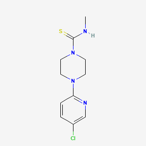 molecular formula C11H15ClN4S B12119898 4-(5-chloropyridin-2-yl)-N-methylpiperazine-1-carbothioamide 