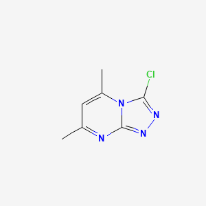 molecular formula C7H7ClN4 B12119899 3-Chloro-5,7-dimethyl[1,2,4]triazolo[4,3-A]pyrimidine 