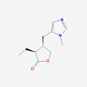 molecular formula C11H16N2O2 B1211990 (-)-异毛果芸香碱 