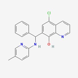 5-Chloro-7-(((5-methylpyridin-2-yl)amino)(phenyl)methyl)quinolin-8-ol