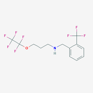 molecular formula C13H13F8NO B12119910 (3-Pentafluoroethyloxy-propyl)-(2-trifluoromethyl-benzyl)-amine 