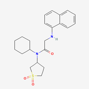 N-cyclohexyl-N-(1,1-dioxo-1lambda6-thiolan-3-yl)-2-[(naphthalen-1-yl)amino]acetamide