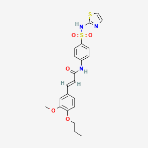 (2E)-3-(3-methoxy-4-propoxyphenyl)-N-[4-(1,3-thiazol-2-ylsulfamoyl)phenyl]prop-2-enamide