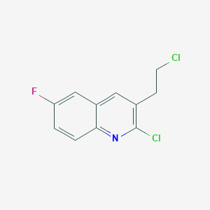 molecular formula C11H8Cl2FN B12120087 2-Chloro-3-(2-chloroethyl)-6-fluoroquinoline CAS No. 610261-48-8