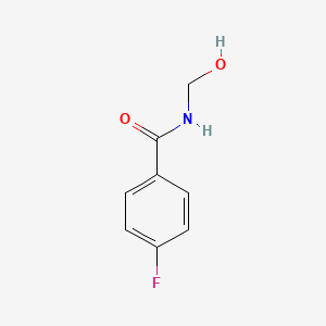 molecular formula C8H8FNO2 B12120184 4-fluoro-N-(hydroxymethyl)benzamide CAS No. 40478-09-9