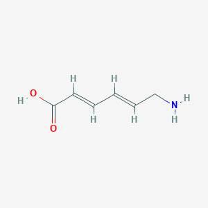 molecular formula C6H9NO2 B12120189 2,4-Hexadienoic acid, 6-amino-, (E,E)- 