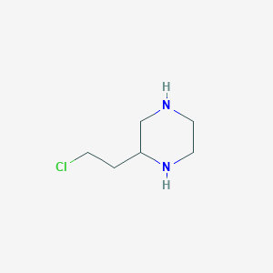 molecular formula C6H13ClN2 B12120219 2-(2-Chloroethyl)piperazine 