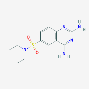 molecular formula C12H17N5O2S B12120236 2,4-Diamino-n,n-diethylquinazoline-6-sulfonamide CAS No. 21882-31-5