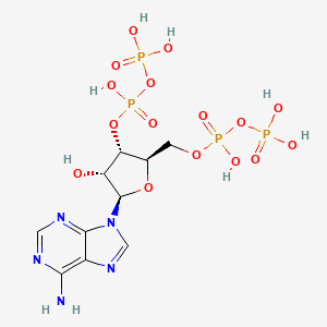molecular formula C10H17N5O16P4 B1212024 Adenosine 3',5'-bis(trihydrogen diphosphate) CAS No. 28218-64-6