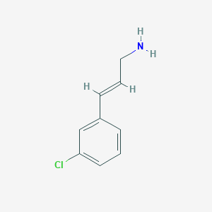 molecular formula C9H10ClN B12120276 (E)-3-(3-chlorophenyl)prop-2-en-1-amine 