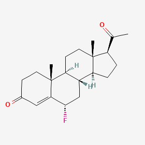 molecular formula C21H29FO2 B1212029 6alpha-Fluoropregn-4-ene-3,20-dione CAS No. 2300-03-0