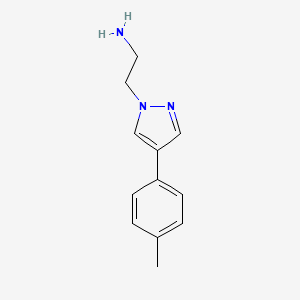 molecular formula C12H15N3 B12120302 1H-Pyrazole-1-ethanamine, 4-(4-methylphenyl)- CAS No. 885468-73-5