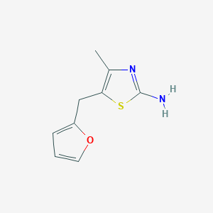 molecular formula C9H10N2OS B12120307 5-(Furan-2-ylmethyl)-4-methyl-1,3-thiazol-2-amine 