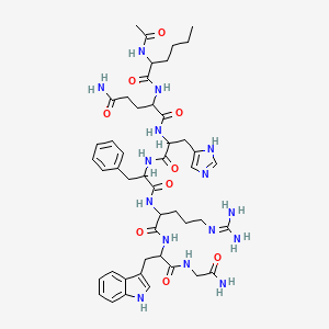 molecular formula C47H65N15O9 B12120309 Ac-Nle-gln-his-D-phe-arg-D-trp-gly-NH2 