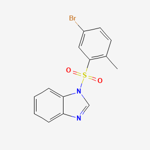 molecular formula C14H11BrN2O2S B12120418 2-(Benzimidazolylsulfonyl)-4-bromo-1-methylbenzene CAS No. 5857-75-0