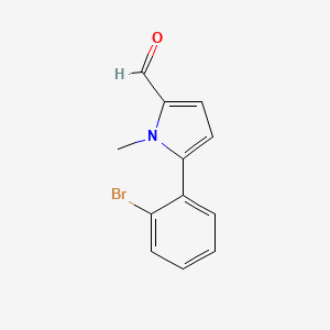 molecular formula C12H10BrNO B12120432 5-(2-bromophenyl)-1-methyl-1H-pyrrole-2-carbaldehyde CAS No. 912763-38-3