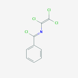 molecular formula C9H5Cl4N B12120468 Benzenecarboximidoyl chloride, N-(trichloroethenyl)- 