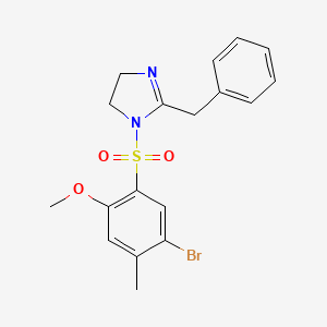 2-benzyl-1-(5-bromo-2-methoxy-4-methylbenzenesulfonyl)-4,5-dihydro-1H-imidazole