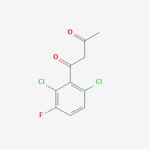 molecular formula C10H7Cl2FO2 B12120536 1-(2,6-Dichloro-3-fluorophenyl)butane-1,3-dione 