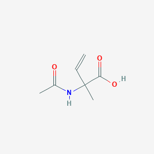 molecular formula C7H11NO3 B12120542 2-Acetamido-2-methyl-3-butenoic acid 