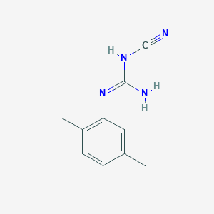 molecular formula C10H12N4 B12120671 Guanidine, N-cyano-N'-(2,5-dimethylphenyl)- CAS No. 861393-70-6