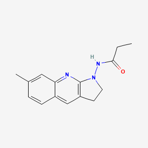 molecular formula C15H17N3O B12120696 N-(7-methyl-2,3-dihydro-1H-pyrrolo[2,3-b]quinolin-1-yl)propanamide CAS No. 881450-25-5